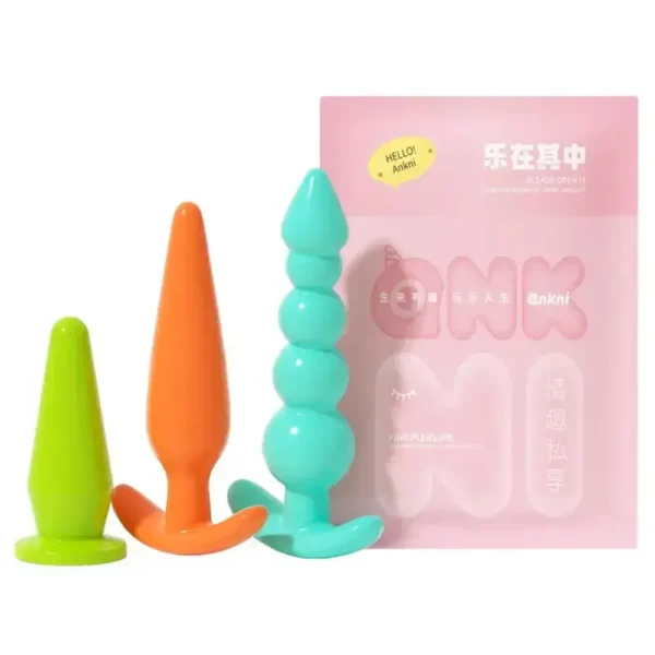 BỘ 3 NÚT NHÉT SILICONE ANKNI - MỀM DẺO NHIỀU KIỂU DÁNG