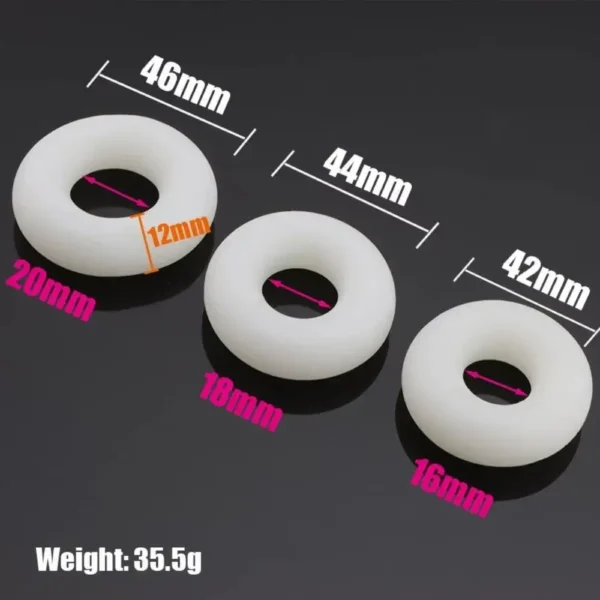 BỘ BA VÒNG SILICON MỀM MÀU TRẮNG