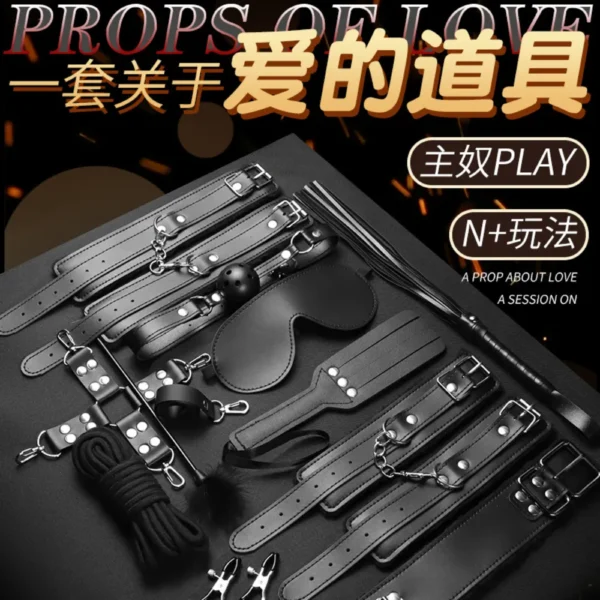 BỘ BDSM 10 MÓN – ĐAI DA CAO CẤP (FULL SET)