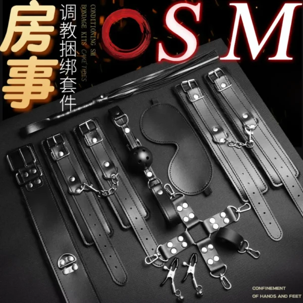 BỘ BDSM 10 MÓN – ĐAI DA CAO CẤP (FULL SET)