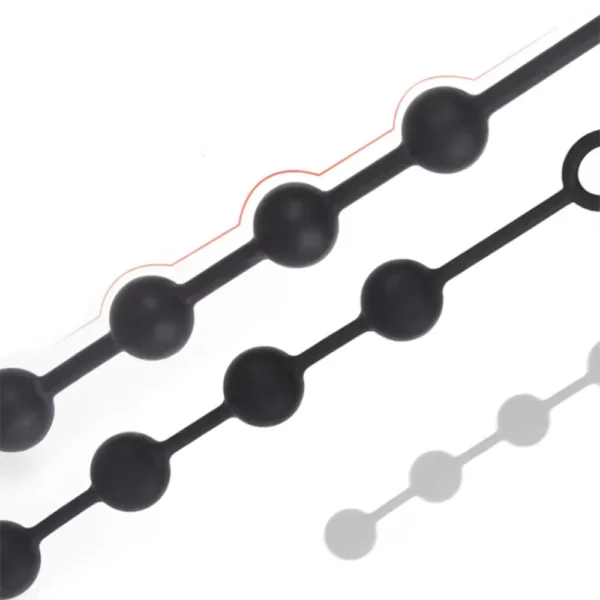 CHUỖI 4 BI SILICON ĐEN C437