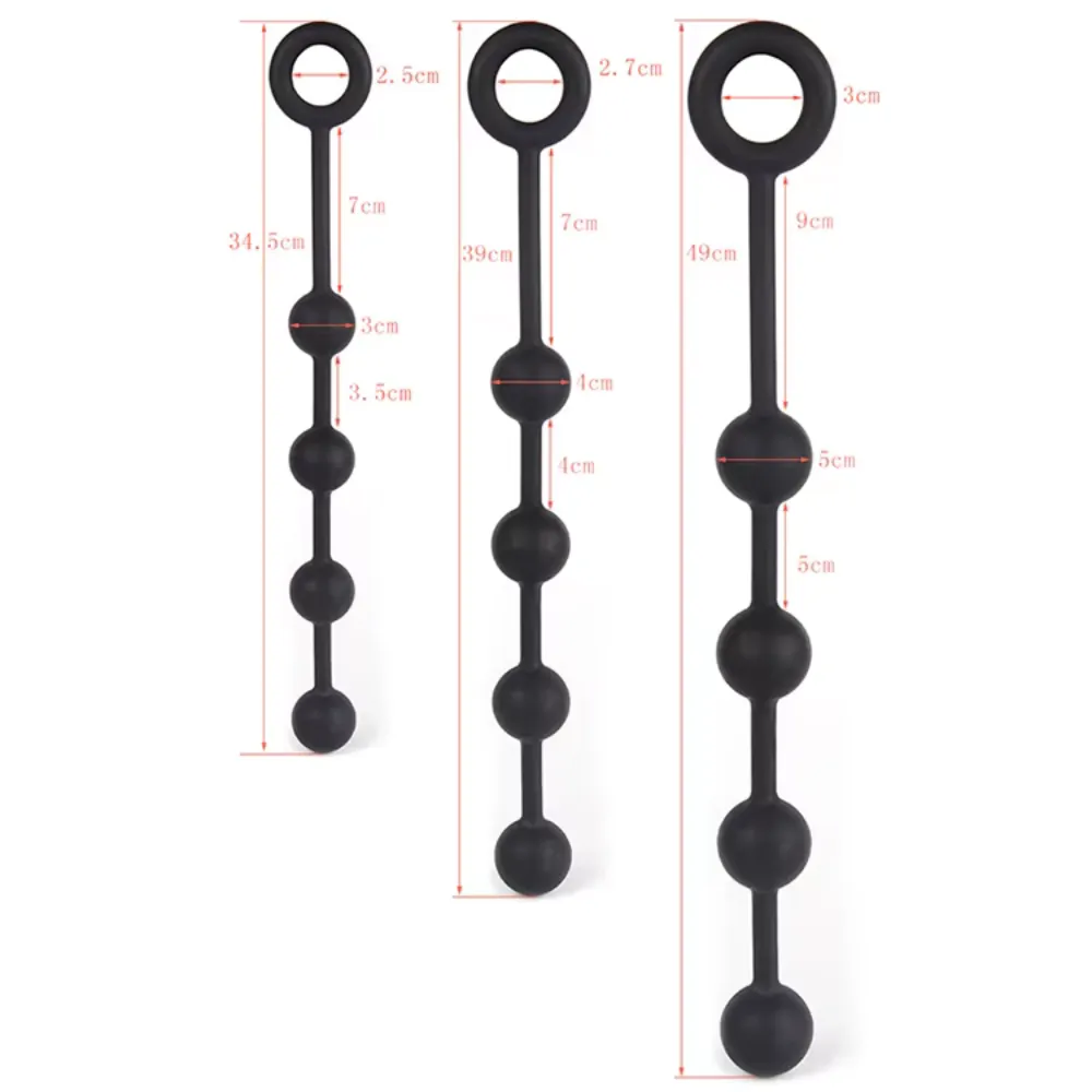 CHUỖI 4 BI SILICON ĐEN C437