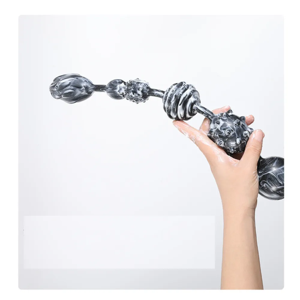 CHUỖI BI SILICON ĐA HOA VĂN C565 – SIZE M (41CM | BI 2.1–4.2CM)