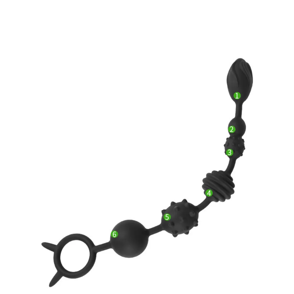 CHUỖI BI SILICON ĐA HOA VĂN C565 – SIZE M (41CM | BI 2.1–4.2CM)