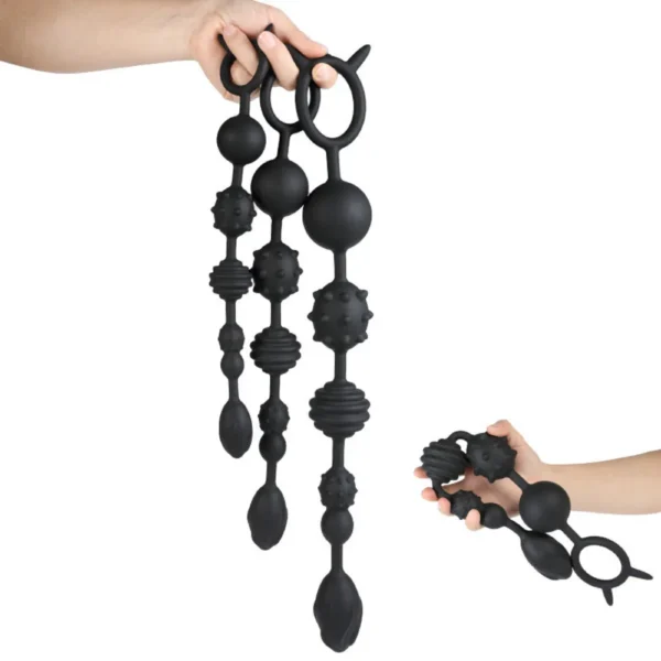 CHUỖI BI SILICON ĐA HOA VĂN C565 - SIZE S (34CM | BI 2–3.8CM)