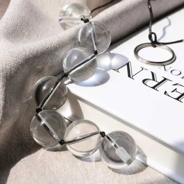 CHUỖI HẠT THỦY TINH TRONG SUỐT SIZE S (1.6CM – DÀI 15CM)