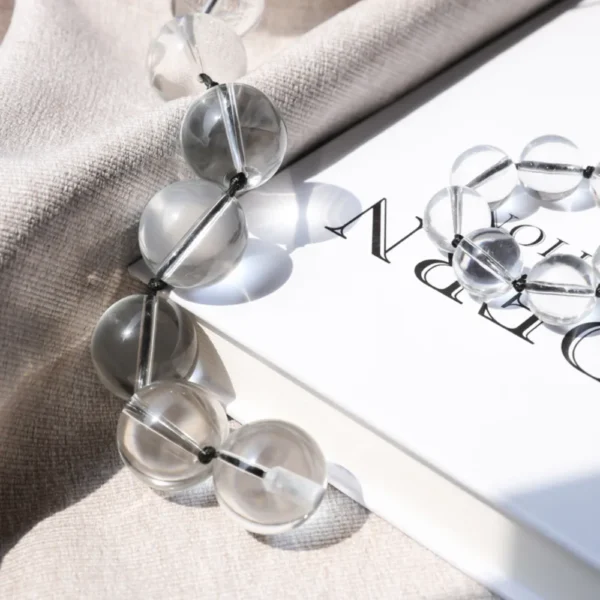 CHUỖI HẠT THỦY TINH TRONG SUỐT SIZE S (1.6CM – DÀI 15CM)