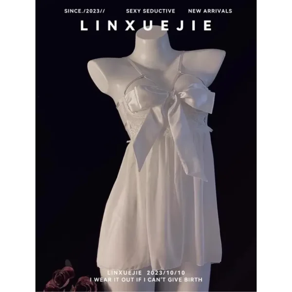 ĐẦM NGỦ SIÊU GỢI CẢM - TRẮNG HAI DÂY, NAM NỮ MẶC ĐƯỢC (FREE SIZE)