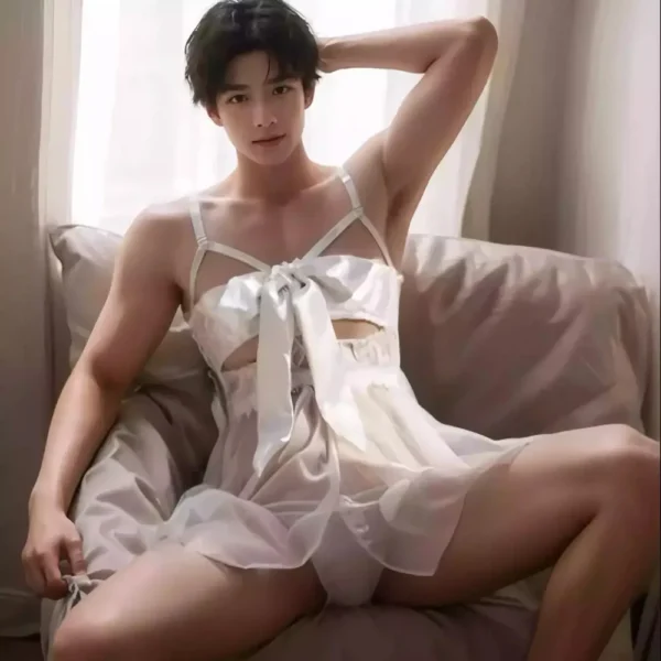 ĐẦM NGỦ SIÊU GỢI CẢM - TRẮNG HAI DÂY, NAM NỮ MẶC ĐƯỢC (FREE SIZE)