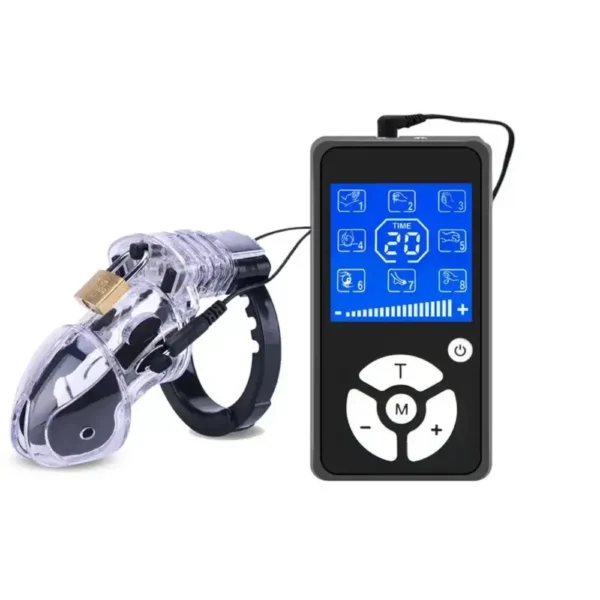 KHÓA DƯƠNG VẬT KÈM XUNG ĐIỆN ĐIỀU KHIỂN TỪ XA - ELECTRO CHASTITY PRO