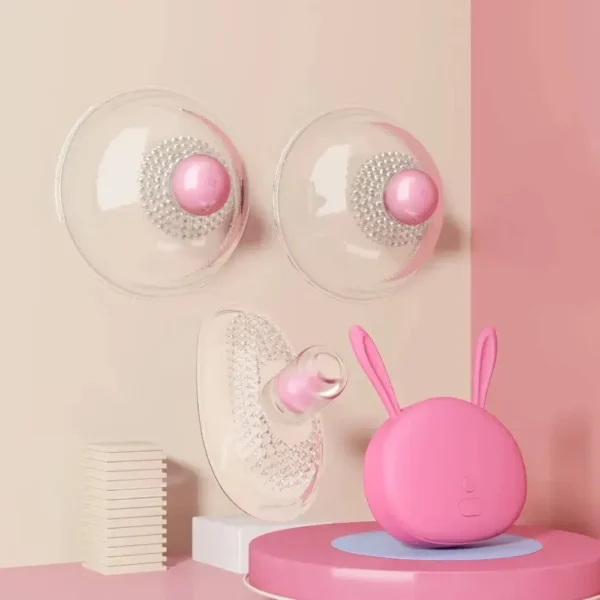 MÁY MASSAGE NGỰC KHÔNG DÂY HÌNH THỎ - BREAST VIBRATOR CUP