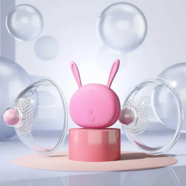 MÁY MASSAGE NGỰC KHÔNG DÂY HÌNH THỎ - BREAST VIBRATOR CUP