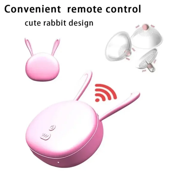 MÁY MASSAGE NGỰC KHÔNG DÂY HÌNH THỎ - BREAST VIBRATOR CUP