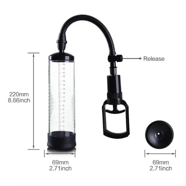 Máy tập tăng kích thước dương vật kéo tay Men Pump