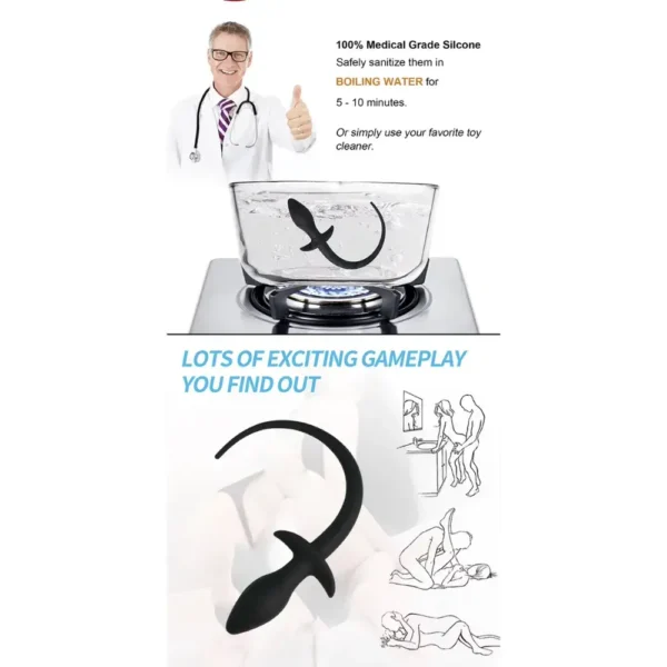 NÚT NHÉT ĐUÔI THÚ SILICONE MỀM DẺO