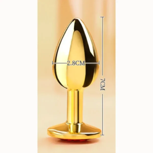 PLUG INOX VÀNG CHUÔI ĐÍNH ĐÁ ĐỎ