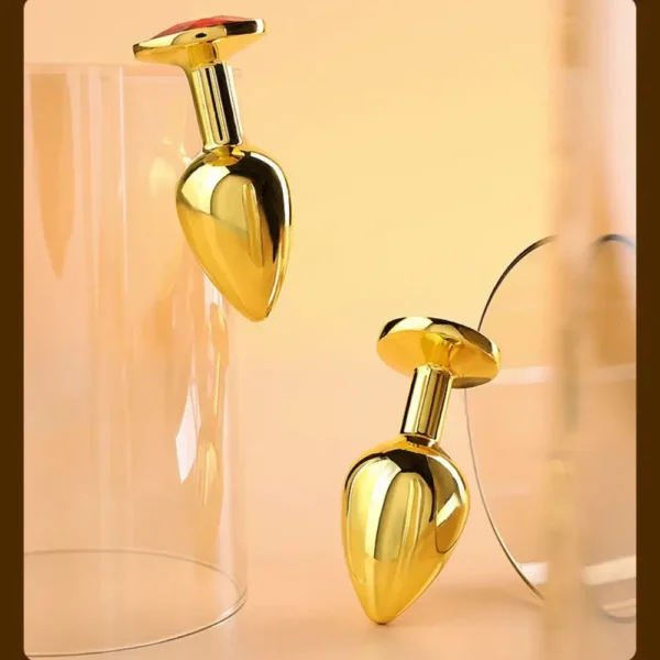 PLUG INOX VÀNG CHUÔI ĐÍNH ĐÁ ĐỎ