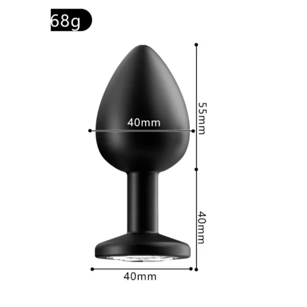 PLUG SILICON ĐEN CHUÔI TRÒN JIUAI – SIZE 68G