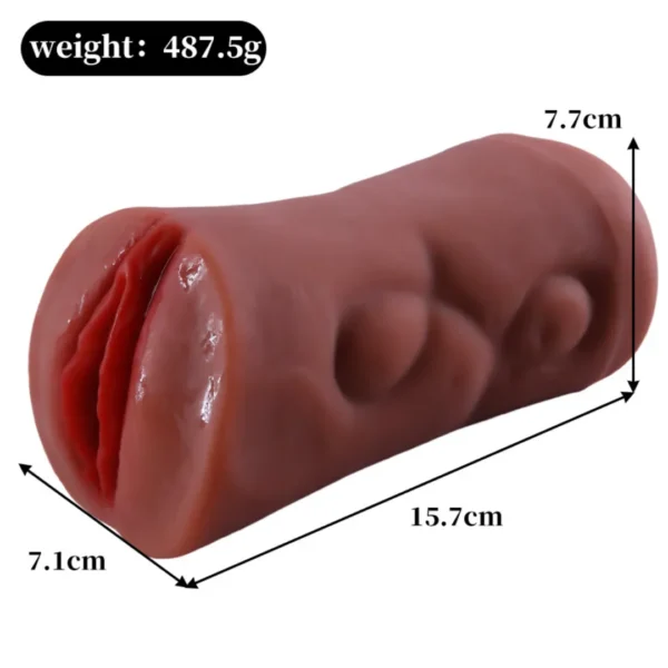 Silicon thủ dâm âm đạo và hậu môn đôi Jiuai (Size 500g)