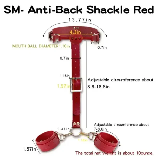 SM ANTI-BACK SHACKLE RED - CỔ + MIỆNG + TAY SAU
