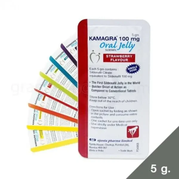 Thuốc cường dương Kamagra Oral Jelly 100mg – Hộp 7 gói